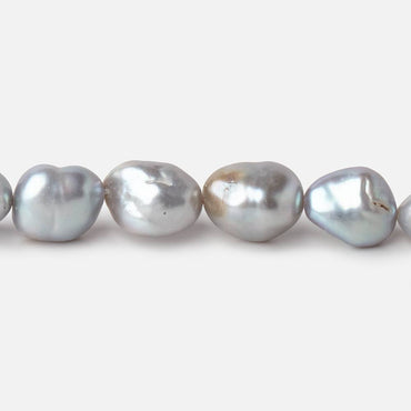 9x7-11x8mm Silver Keshi Straight Drilled Freshwater Pearls 16 inch 36 Beads (ONLINE ORDER ONLY)
