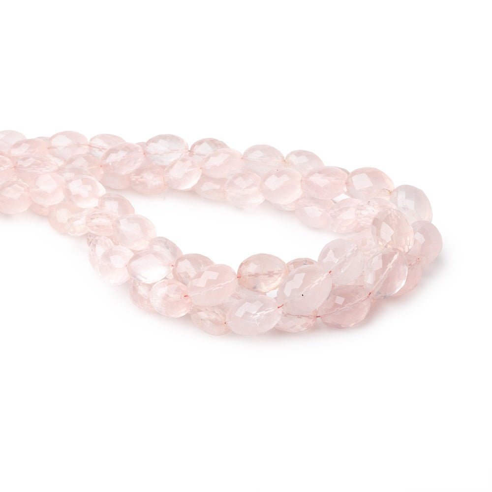 9x7-12x10mm Rose Quartz faceted olive beads 16 inch 39 pieces (ONLINE ORDER ONLY)