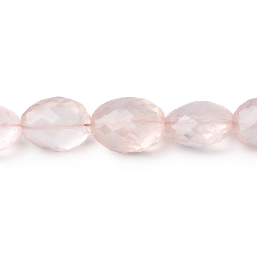 9x7-12x10mm Rose Quartz faceted olive beads 16 inch 39 pieces (ONLINE ORDER ONLY)