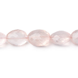 9x7-12x10mm Rose Quartz faceted olive beads 16 inch 39 pieces (ONLINE ORDER ONLY)