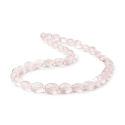 9x7-12x10mm Rose Quartz faceted olive beads 16 inch 39 pieces (ONLINE ORDER ONLY)