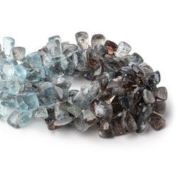 9x7-12x7mm Copper Moss Aquamarine Top Drilled Faceted Points 8 inch 58 Beads AAA (ONLINE ORDER ONLY)
