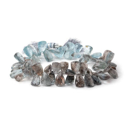 9x7-12x7mm Copper Moss Aquamarine Top Drilled Faceted Points 8 inch 58 Beads AAA (ONLINE ORDER ONLY)