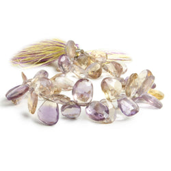 9x7-12x8mm Ametrine Freeform Briolette 8 inch 46 beads (ONLINE ORDER ONLY)