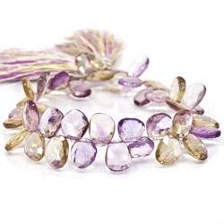 9x7-12x8mm Ametrine Freeform Briolette 8 inch 46 beads (ONLINE ORDER ONLY)