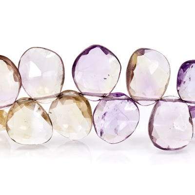 9x7-12x8mm Ametrine Freeform Briolette 8 inch 46 beads (ONLINE ORDER ONLY)