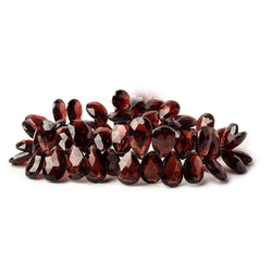 9x7-12x8mm Garnet Faceted Pear Beads 8 inch 56 pieces (ONLINE ORDER ONLY)