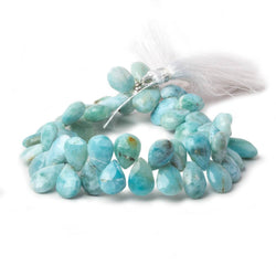 6x9mm Larimar faceted pear briolette beads 8 inch 49 pieces A (ONLINE ORDER ONLY)