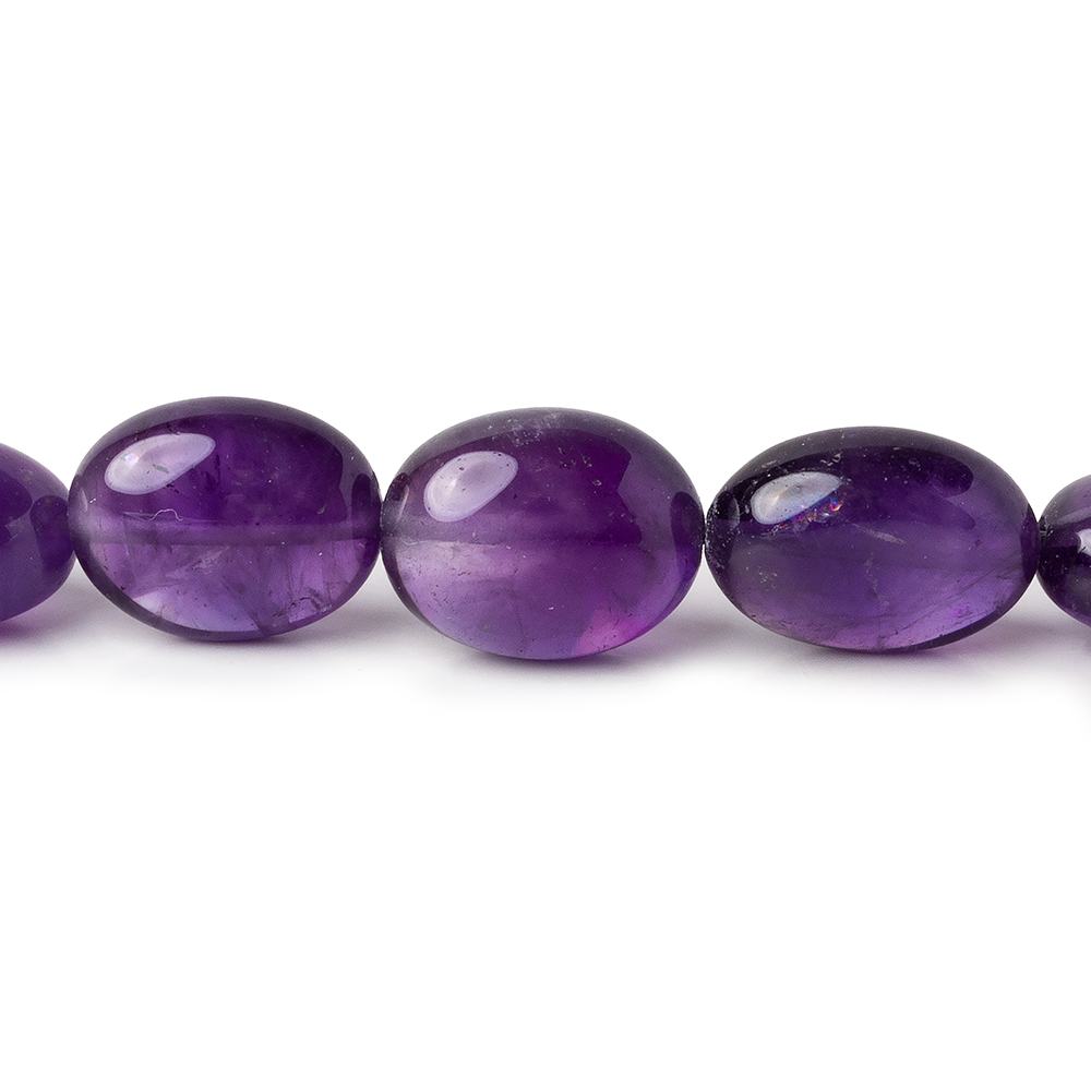 9x7-12x9mm Amethyst HydroQuartz plain ovals 8 inch 17 pieces (ONLINE ORDER ONLY)