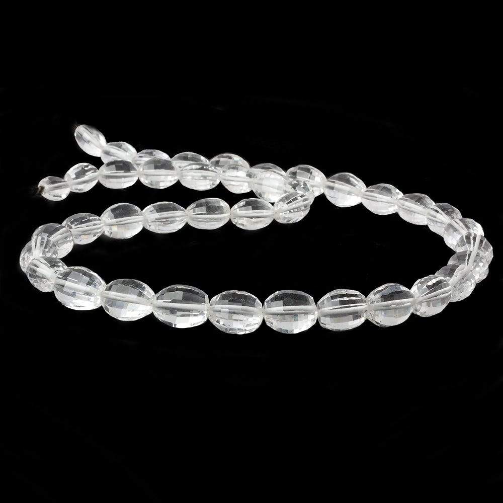 9x7-12x9mm Crystal Quartz checkerboard faceted nuggets 16 inch 40 beads AA (ONLINE ORDER ONLY)