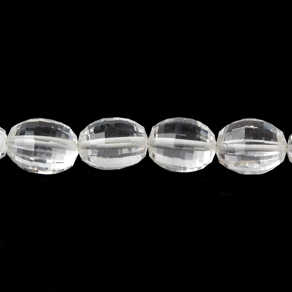 9x7-12x9mm Crystal Quartz checkerboard faceted nuggets 16 inch 40 beads AA (ONLINE ORDER ONLY)