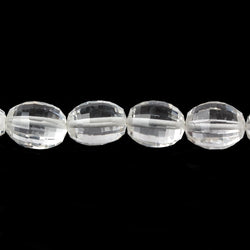 9x7-12x9mm Crystal Quartz checkerboard faceted nuggets 16 inch 40 beads AA (ONLINE ORDER ONLY)
