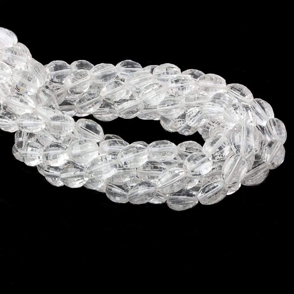 9x7-12x9mm Crystal Quartz checkerboard faceted nuggets 16 inch 40 beads AA (ONLINE ORDER ONLY)