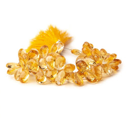 9x7-13x8mm Citrine Faceted Pear Beads 8 inch 68 pieces (ONLINE ORDER ONLY)