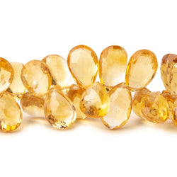 9x7-13x8mm Citrine Faceted Pear Beads 8 inch 68 pieces (ONLINE ORDER ONLY)