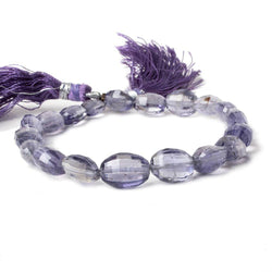 9x7-13x9mm Iolite Checkerboard Faceted Oval Beads 8 inch 19 pieces AA (ONLINE ORDER ONLY)