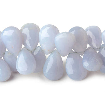 9x7-13x9mm Violetish Blue Chalcedony Faceted Pear Beads 8 inch 60 pieces (ONLINE ORDER ONLY)