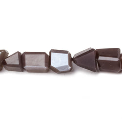 9x7-14x7mm Chocolate Brown Moonstone faceted nugget beads 8 inch 19 pieces (ONLINE ORDER ONLY)