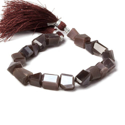 9x7-14x7mm Chocolate Brown Moonstone faceted nugget beads 8 inch 19 pieces (ONLINE ORDER ONLY)