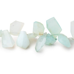 9x7-14x8mm Blue Peruvian Opal Faceted Freeform Beads 7.5 inch 43 pieces (ONLINE ORDER ONLY)