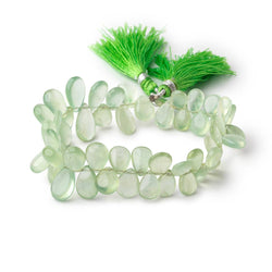 9x7-14x8mm Prehnite Plain Pear Beads 8 inch 48 pieces (ONLINE ORDER ONLY)