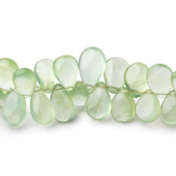 9x7-14x8mm Prehnite Plain Pear Beads 8 inch 48 pieces (ONLINE ORDER ONLY)