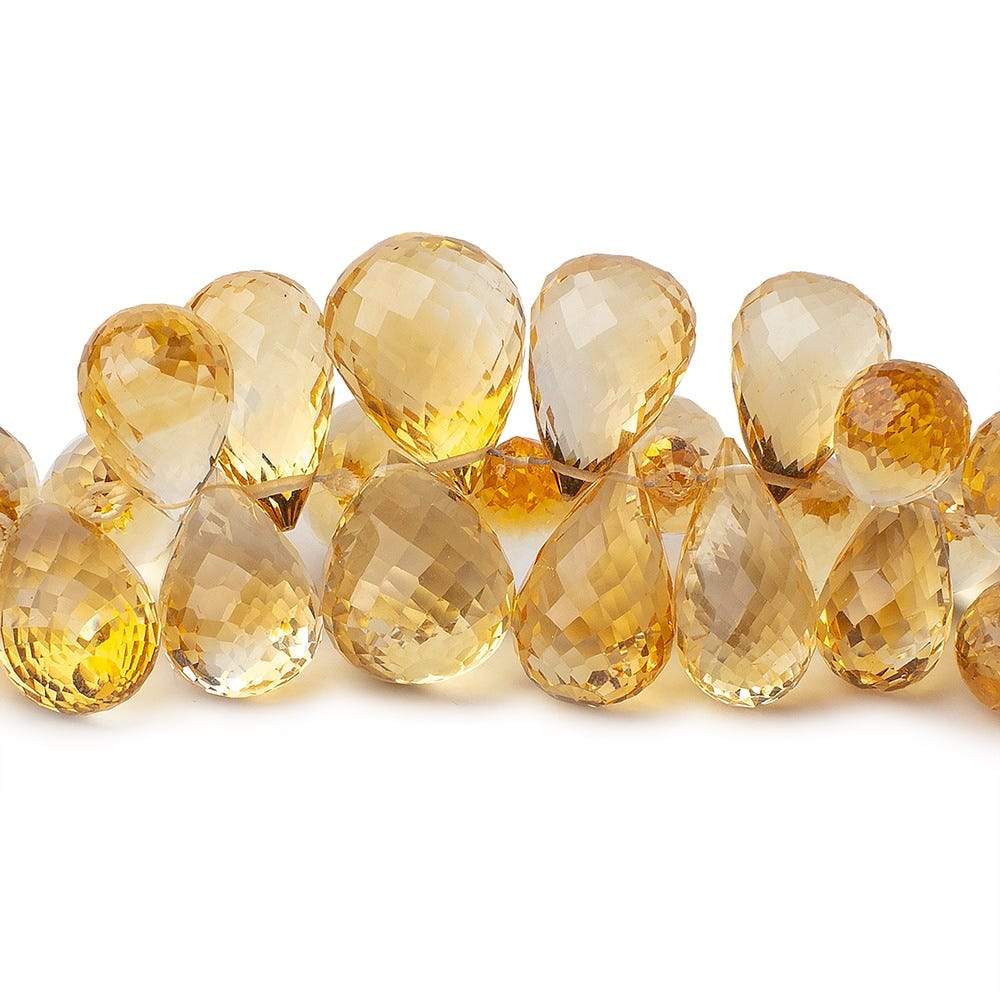 9x7-15x11mm Citrine Tear Drop Briolette 8 inch 65 pieces (ONLINE ORDER ONLY)