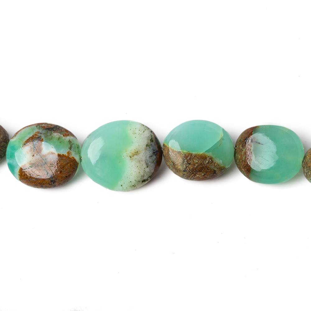9x7-15x13mm Chrysoprase and Iron Ore Matrix plain nugget beads 18 inch 40 pieces A (ONLINE ORDER ONLY)