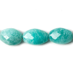 9x7-20x13mm Amazonite faceted oval beads 18 inch 33 pieces AA Grade (ONLINE ORDER ONLY)