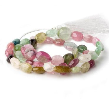 9x7-20x7mm Multi Color Tourmaline plain nugget beads 20 inch 46 pieces A (ONLINE ORDER ONLY)