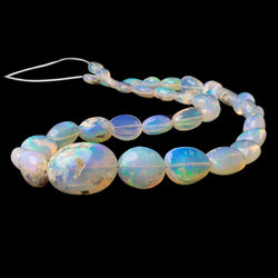 9x7-26x19mm Ethiopian Opal Straight Drill Plain Nuggets 19 inch 36 beads AA (ONLINE ORDER ONLY)