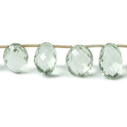 9x7mm-14x11mm Prasiolite Faceted Oval Beads 8 inch 15 pieces (ONLINE ORDER ONLY)