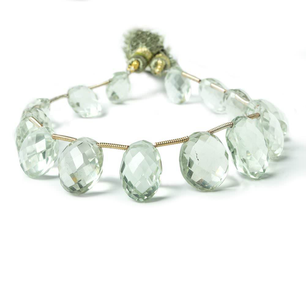 9x7mm-14x11mm Prasiolite Faceted Oval Beads 8 inch 15 pieces (ONLINE ORDER ONLY)