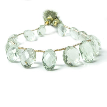 9x7mm-14x11mm Prasiolite Faceted Oval Beads 8 inch 15 pieces (ONLINE ORDER ONLY)