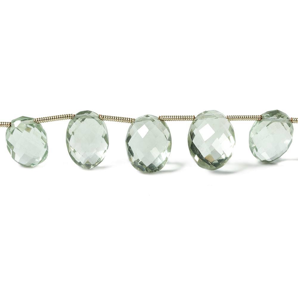 9x7mm-17x8mm Prasiolite Faceted Oval Beads 8 inch 16 pieces (ONLINE ORDER ONLY)