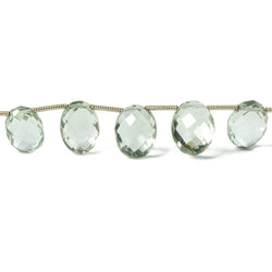 9x7mm-17x8mm Prasiolite Faceted Oval Beads 8 inch 16 pieces (ONLINE ORDER ONLY)