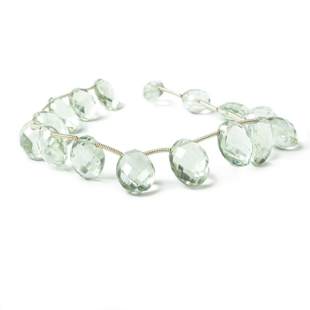 9x7mm-17x8mm Prasiolite Faceted Oval Beads 8 inch 16 pieces (ONLINE ORDER ONLY)