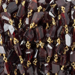 9x7mm Garnet Faceted Nuggets on Vermeil Chain (ONLINE ORDER ONLY)
