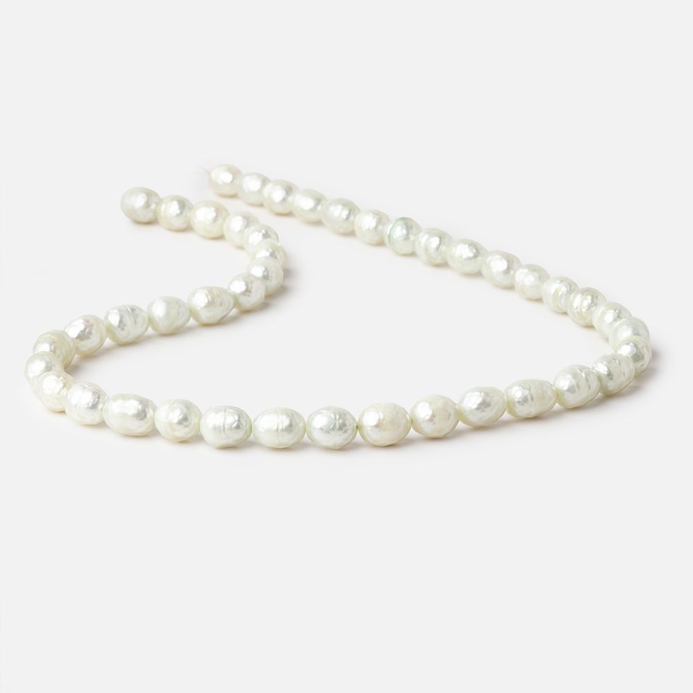 9x7mm Pale Mint Faceted Oval Freshwater Pearls 16 inch 33 pieces (ONLINE ORDER ONLY)