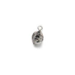 9x7mm Silver Leafed Herkimer Diamond Crystal Quartz Focal Pendant 1 piece (ONLINE ORDER ONLY)