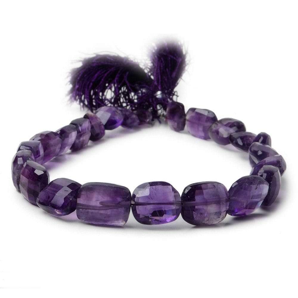 9x8-10x8.5mm Amethyst Checkerboard Rectangle 10 inch 25 pieces (ONLINE ORDER ONLY)
