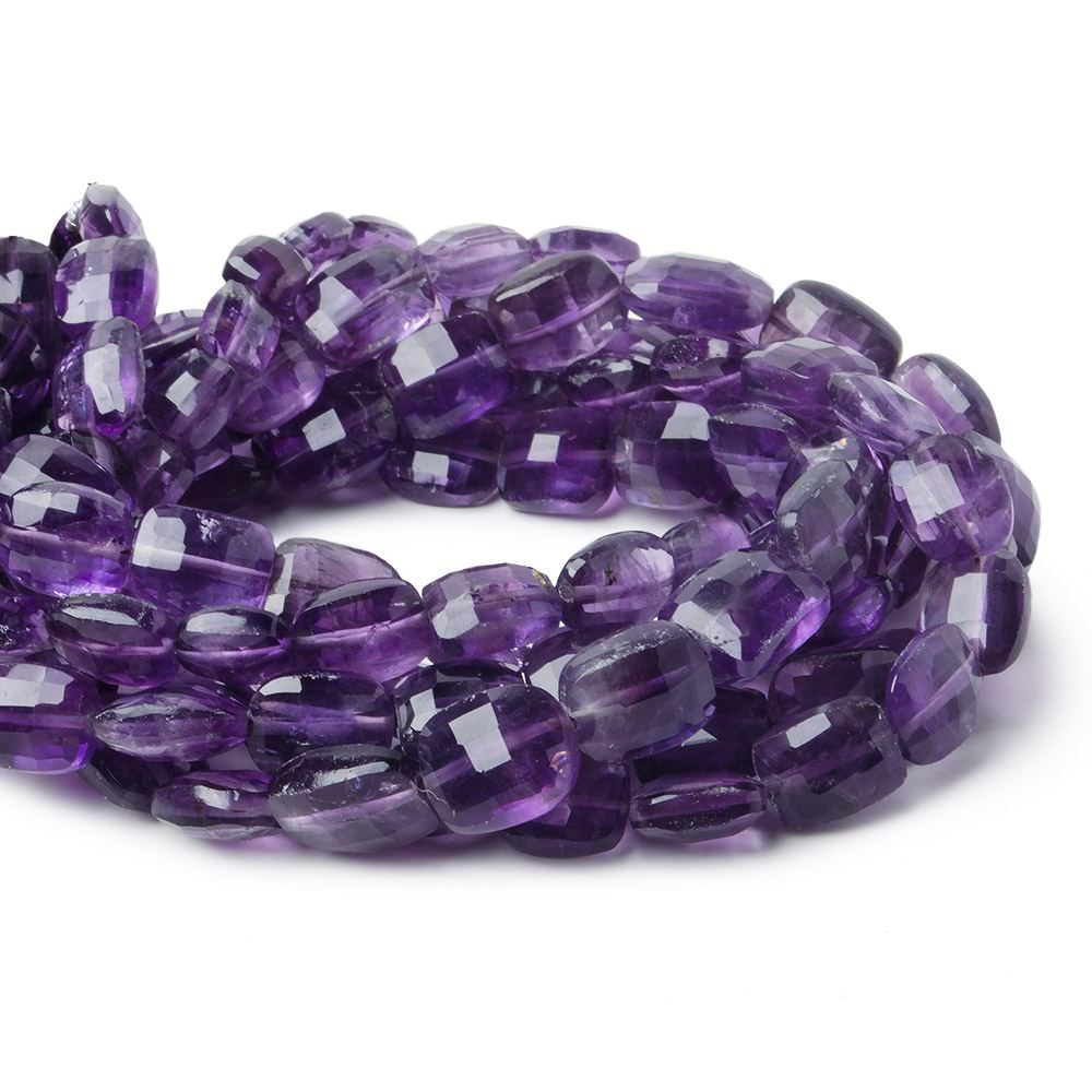 9x8-10x8.5mm Amethyst Checkerboard Rectangle 10 inch 25 pieces (ONLINE ORDER ONLY)