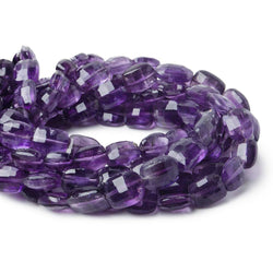 9x8-10x8.5mm Amethyst Checkerboard Rectangle 10 inch 25 pieces (ONLINE ORDER ONLY)