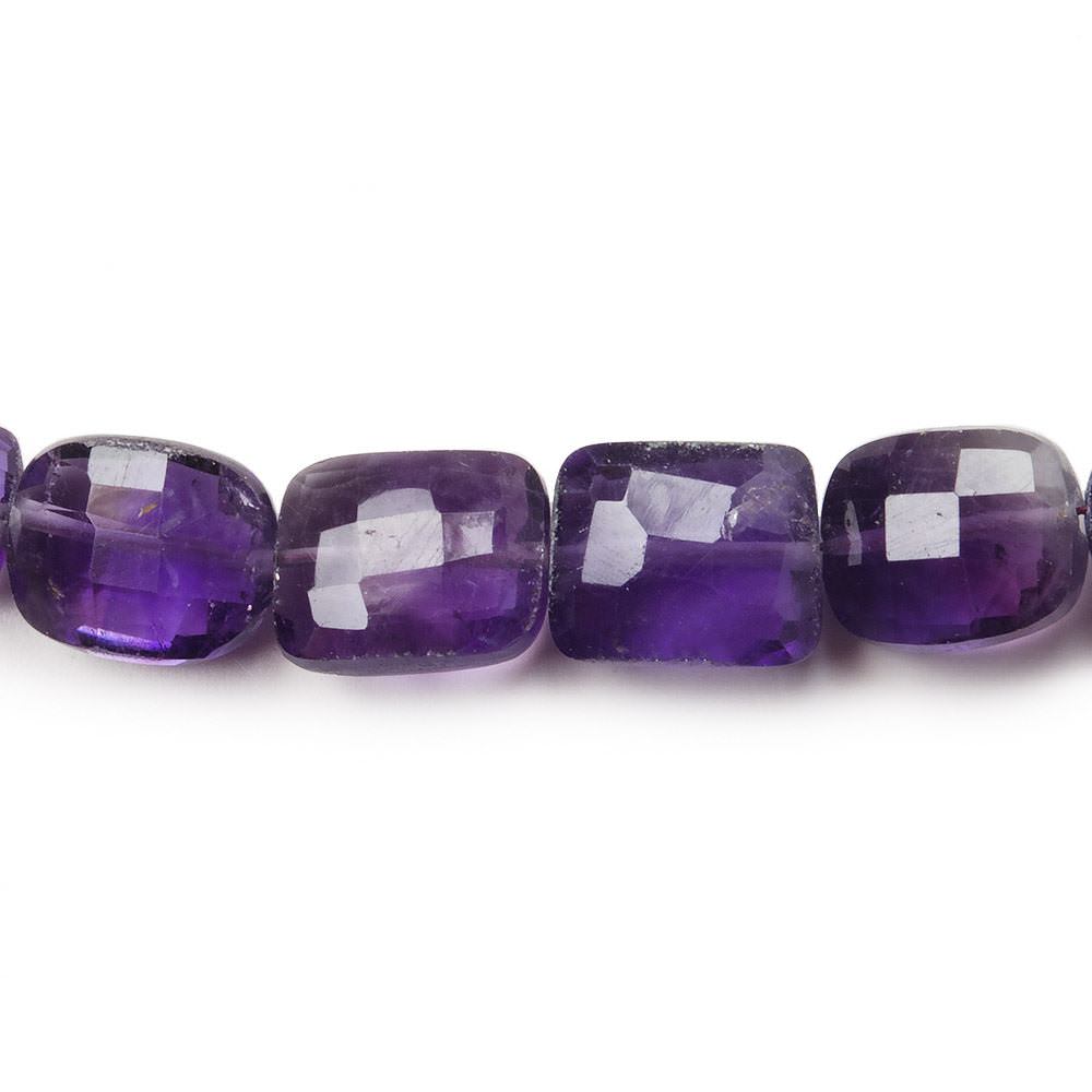 9x8-10x8.5mm Amethyst Checkerboard Rectangle 10 inch 25 pieces (ONLINE ORDER ONLY)