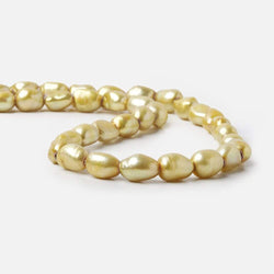 9x8-11x9mm Buttercup Yellow Large Hole Baroque Freshwater Pearls 15 inches 40 pieces (ONLINE ORDER ONLY)
