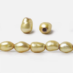 9x8-11x9mm Buttercup Yellow Large Hole Baroque Freshwater Pearls 15 inches 40 pieces (ONLINE ORDER ONLY)