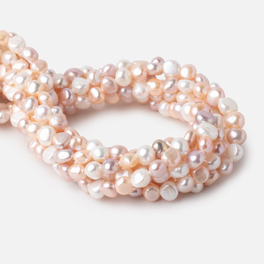 9-11mm Tri-Color Baroque Large Hole Baroque Pearls Set of 10 (ONLINE ORDER ONLY)