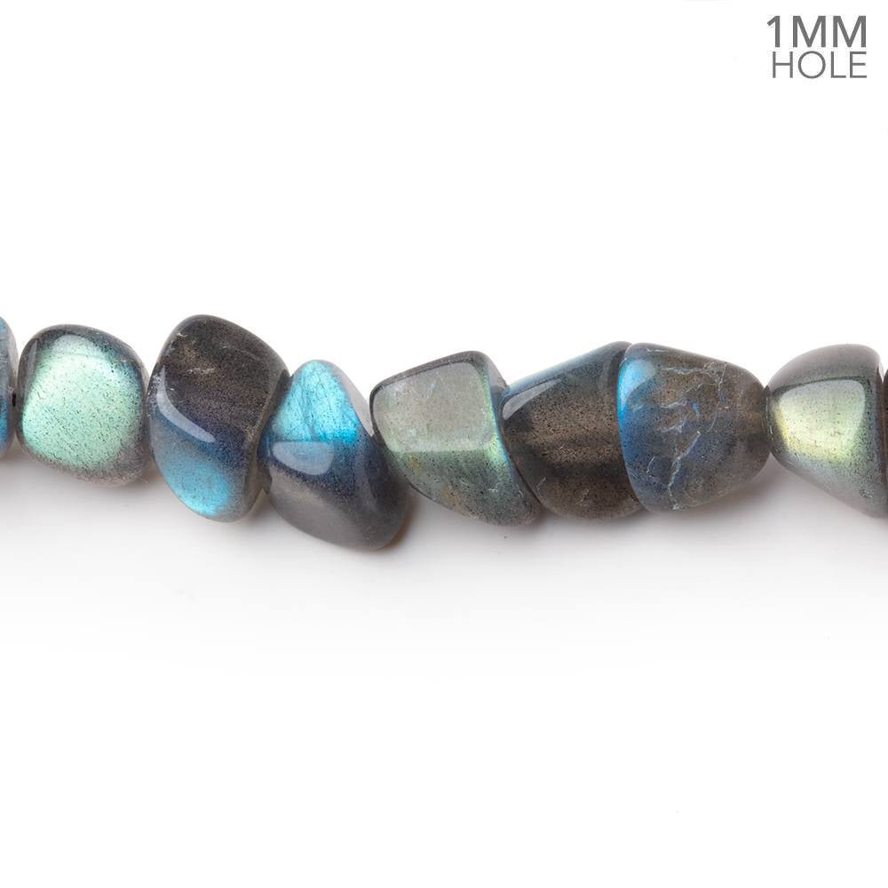 9x8-12x10mm Labradorite Plain Nugget 16 inch 41 Beads 1mm Hole (ONLINE ORDER ONLY)