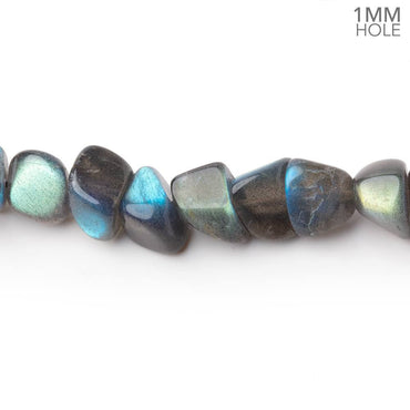 9x8-12x10mm Labradorite Plain Nugget 16 inch 41 Beads 1mm Hole (ONLINE ORDER ONLY)