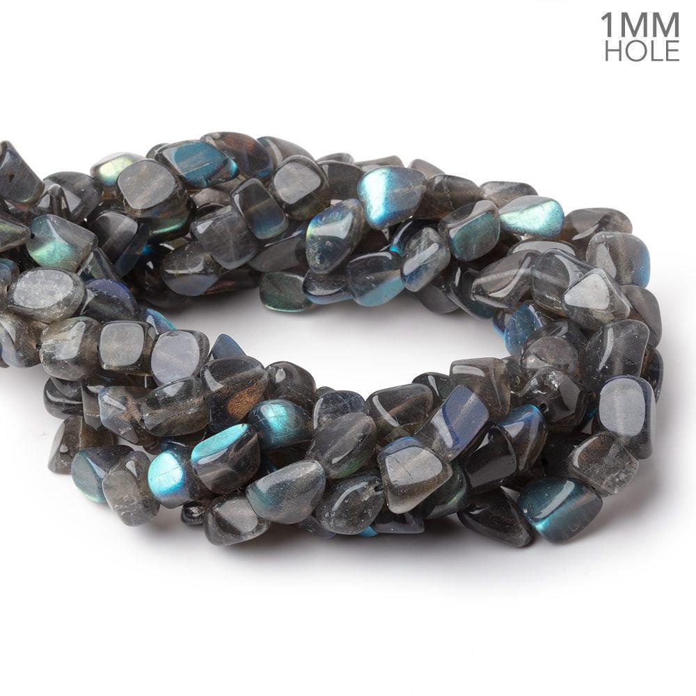 9x8-12x10mm Labradorite Plain Nugget 16 inch 41 Beads 1mm Hole (ONLINE ORDER ONLY)